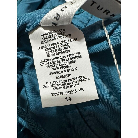 Trina Turk ribbed Olympic ring one piece in ocean size 14 - Picture 12 of 13